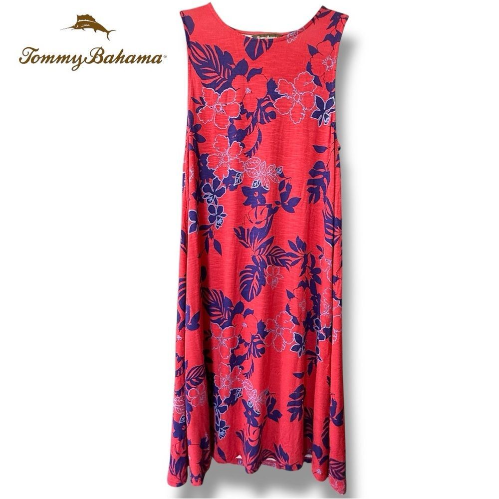 Tommy Bahama DRESS Sleeveless Floral Summer Tropical Shift Resort Wear | Sz M